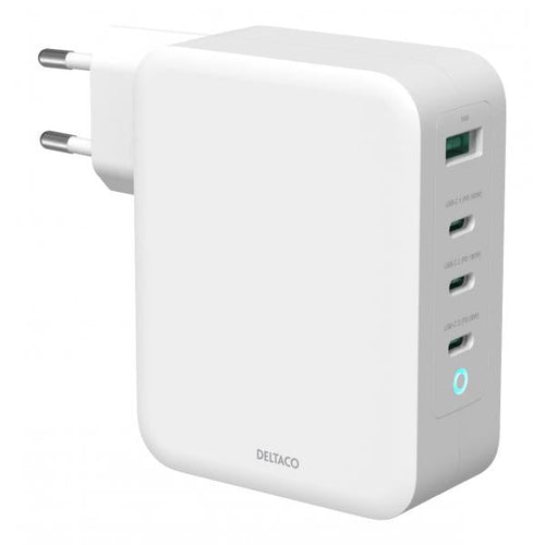 Deltaco USBC-GAN04 Caricabatterie per dispositivi mobili Universale Bianco AC Interno (DELTACO USB-C wall charger, 1x USB-A,)