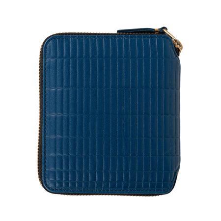COMME DES GARCONS WALLET Brick Full Zip Around Wallet in Blue da donna