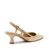 Frau slingback in pelle beige con profili in contrasto 81P3