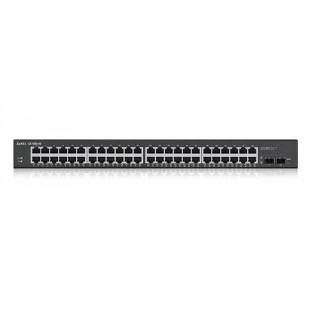 ZYXEL SWITCH MANAGED 48 PORTE GIGABIT, 2XSFP, SSENZA VENTOLE, DESKTOP/RACK
