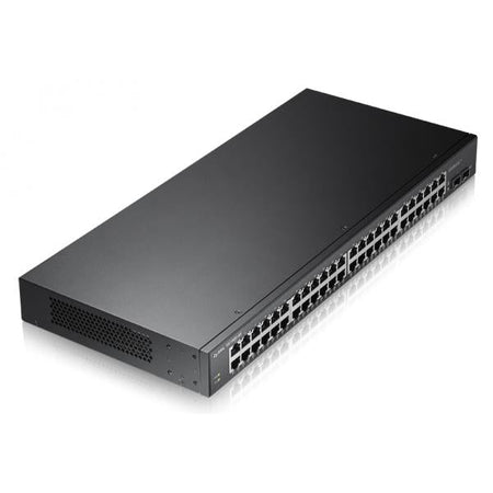 ZYXEL SWITCH MANAGED 48 PORTE GIGABIT, 2XSFP, SSENZA VENTOLE, DESKTOP/RACK