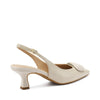 Frau slingback in vernice ecrù con accessorio 81T1