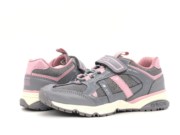GEOX Sneaker bambina J Bernie G grigio/rosa