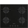 Smeg Piano Cottura Incasso Gas 4 Zone Filo 60cm Nero Pv264b