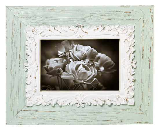 Biscottini Biscottini Portafoto da appoggio 20x2x25 resina verde anticata foto 10x15