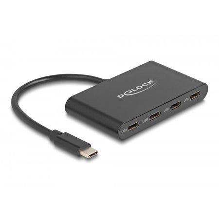 DeLOCK Hub USB 3.2 Gen 2 USB Type-C con 4 x USB Type-C femmina 10 Gbps (Delock - hub - 10 Gbps - 4 porte)