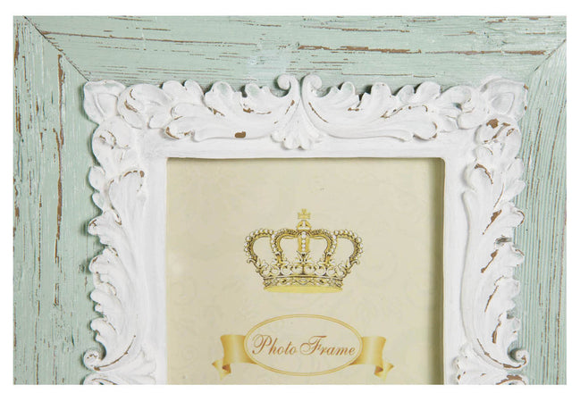 Biscottini Biscottini Portafoto da appoggio 20x2x25 resina verde anticata foto 10x15