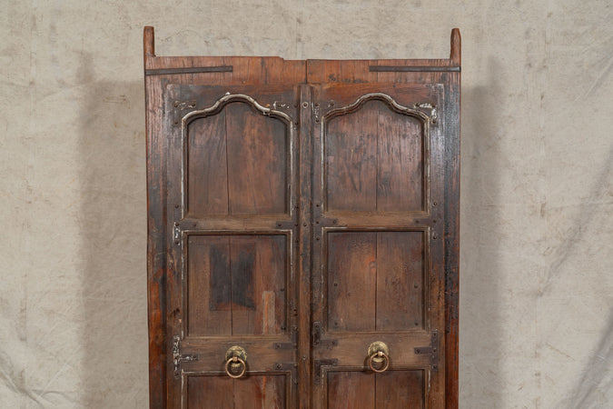 Biscottini Porta portone in legno massello e ferro da interno o da esterno vecchia e antica medievale scorrevole
