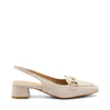 Frau slingback in camoscio ecrù con accessorio oro 92D2
