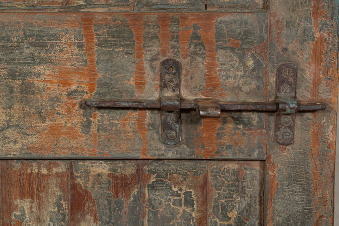 Biscottini Porta Portone Antico Biscottini 71x8x191 Teak Massello Interno Esterno Medievale