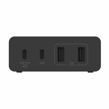 Belkin BoostCharge Pro - alimentatore - Tecnologia GaN - 108 watt - Ricarica rapida, PD 3.0 - 4 porte di uscita (2 x USB, 2 x USB-C)
