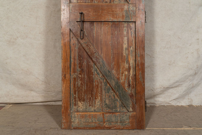 Biscottini Porta Portone Antico Biscottini 71x8x191 Teak Massello Interno Esterno Medievale