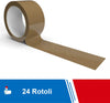 Kit 24 Rotoli di Nastro Avana 48mm x 80 Mt. Nastro per Imballaggi Marrone