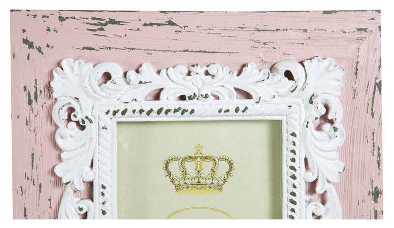 Biscottini Portafoto Appoggio Biscottini Resina Rosa Anticata Foto 10x15 Verticale