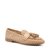 Frau mocassini donna in pelle intrecciata a mano cookie butter 95T6