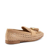 Frau mocassini donna in pelle intrecciata a mano cookie butter 95T6