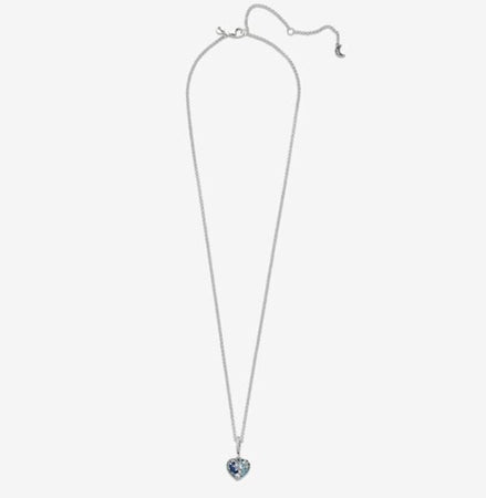 Pandora - Collana con Cuore, Stelle e Luna Blu scintillanti