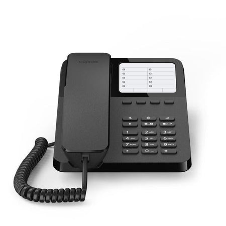 GIGASET DESK 400 (NERO) - TELEFONO CORDED - COMPATIBILE CENTRALINI TELEFONICI E APPARECCHI ACUSTICI
