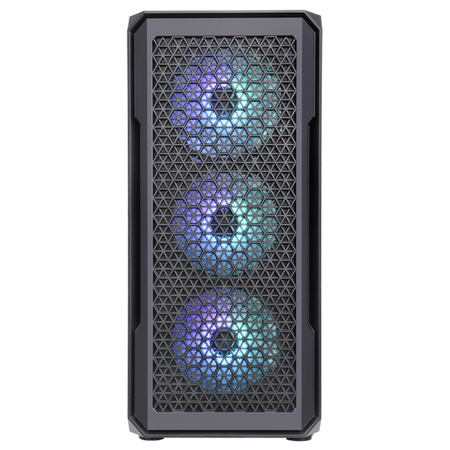 Case SIX TRIANGLE - Gaming Middle Tower- 4x12cm ARGB fan- USB3- Side Panel Temp Glass