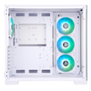 Case DARK CAVE - Gaming Tower- ATX- 4x12cm ARGB fan- 2xUSB3- Type-C- Side & Front Panel Temp Glass- White Edition