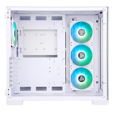 Case DARK CAVE - Gaming Tower- ATX- 4x12cm ARGB fan- 2xUSB3- Type-C- Side & Front Panel Temp Glass- White Edition