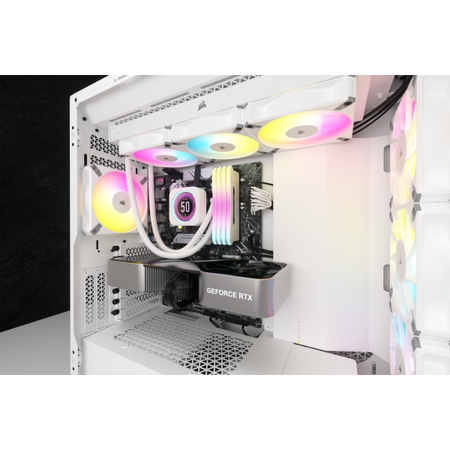 Corsair CW-9060077-WW sistema di raffreddamento per computer Case per computer Kit di raffreddamento a liquido 12 cm Bianco 1 pz