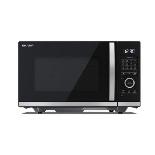 SHARP YC-QG254AE-B - FORNO A MICROONDE 25L - FLATBED - 1000W - CONTROLLO DIGITALE - 11 LIVELLI DI POTENZA - BLACK/SILVER