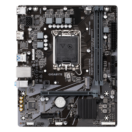 GIGABYTE H610M K DDR4 scheda madre Intel H610 Express LGA 1700 micro ATX (Gigabyte H610M K DDR4 Ultra Durable Intel 1700 Socket Motherboard, Micro-ATX, 2x DDR4 Slots, 1x M.2 Socket, GbE LAN, 1x HDMI Port)