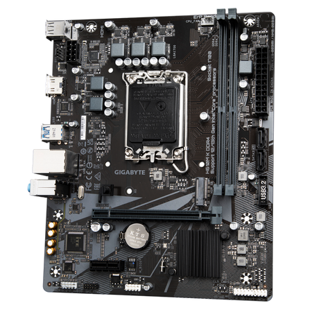 GIGABYTE H610M K DDR4 scheda madre Intel H610 Express LGA 1700 micro ATX (Gigabyte H610M K DDR4 Ultra Durable Intel 1700 Socket Motherboard, Micro-ATX, 2x DDR4 Slots, 1x M.2 Socket, GbE LAN, 1x HDMI Port)