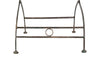 Biscottini Sedia poltrona con braccioli in ferro battuto finitura ruggine anticata 60x51x96 cm