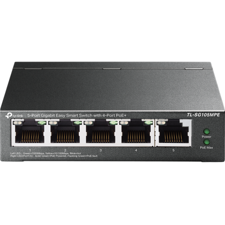 TP-LINK TL-SG105MPE V1.60 - Interruttore - 5 x 10/100/1000