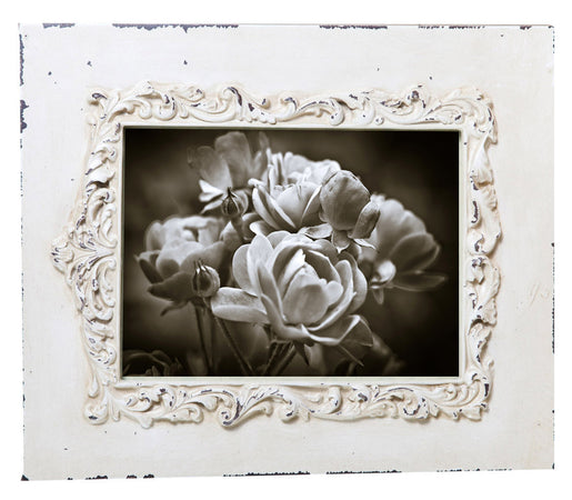 Biscottini Biscottini Portafoto da Appoggio Resina Bianco Anticato 31x2x26 Foto 15x20