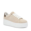 Frau sneakers donna in pelle scamosciata ecrù 39D0