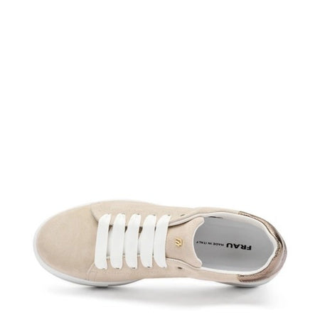 Frau sneakers donna in pelle scamosciata ecrù 39D0