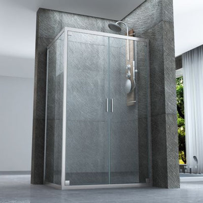 Box doccia due lati apertura Saloon dentro fuori 6mm h190 Kim