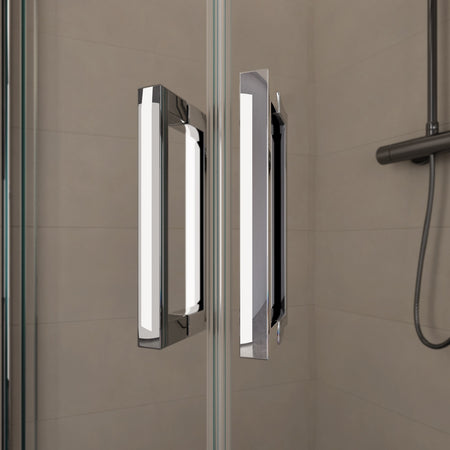 Box Doccia semicircolare Trasparente Scorrevole h195 6mm Atena