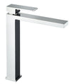 Rubinetto per lavabo alto quadrato con canna alta cromato Manhattan