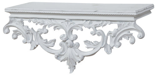 Biscottini Mensola Muro Biscottini Legno Bianca Anticata 46x17x22 Arredo Casa Made Italy