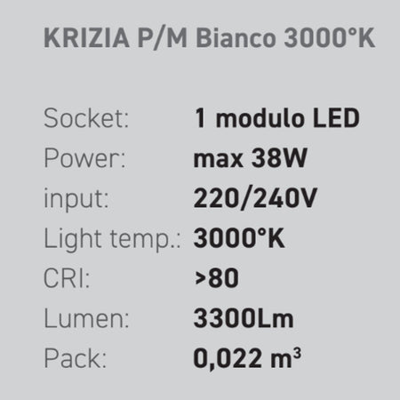 Plafoniera led Gea Luce KRIZIA PG BI 50W 3000K 4000K alluminio bianco lampada soffitto