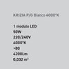 Plafoniera led Gea Luce KRIZIA PG BI 50W 3000K 4000K alluminio bianco lampada soffitto