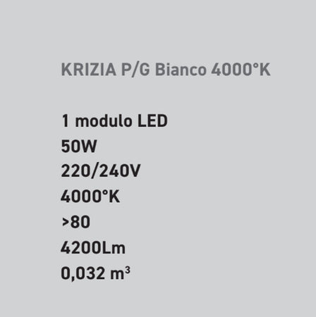 Plafoniera led Gea Luce KRIZIA PG BI 50W 3000K 4000K alluminio bianco lampada soffitto