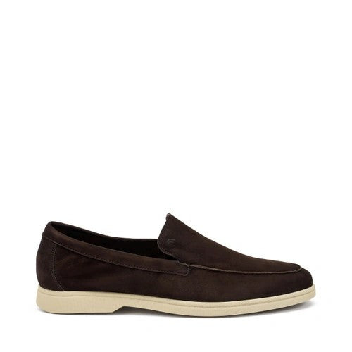 Frau mocassini uomo casual in camoscio cacao 32D0