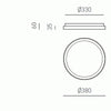 Plafoniera led Gea Luce KRIZIA PP N 30W 3000K alluminio nero lampada soffitto