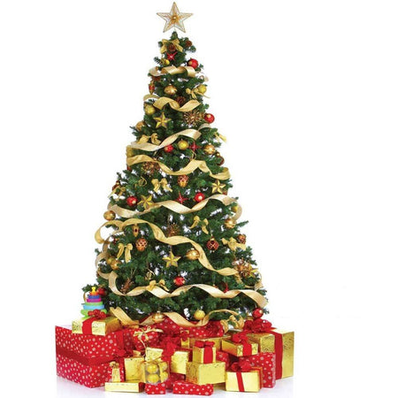Albero Di Natale 210 Cm Base A Croce Folto Ecologico Rami Artificiale 758 Rami