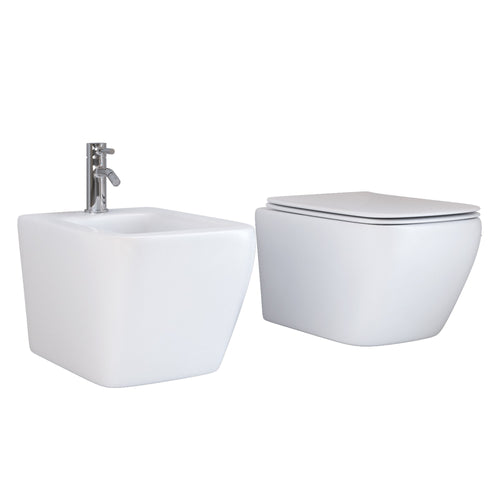 Vaso Wc Bidet Coppia Sanitari Sospesi Ceramica Street