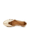 Frau ballerina ragnetto in pelle laminata platino 03X4