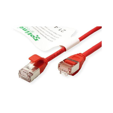 ROLINE GREEN CAVO U/FTP DATACENTER PATCHCORD CAT.6A/CLASS EA, LSOH/TPE, SLIM, ROSSO, 2M