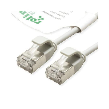 ROLINE GREEN CAVO DI RETE U/FTP DATACENTER PATCHCORD CAT.6A/CLASS EA, LSOH/TPE, SLIM, GRIGIO, 0.3M