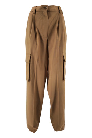 Herno Pantaloni Cammello da donna