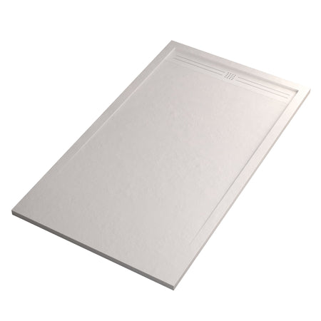 Piatto doccia in marmo resina Bianco pietra cemento GRID